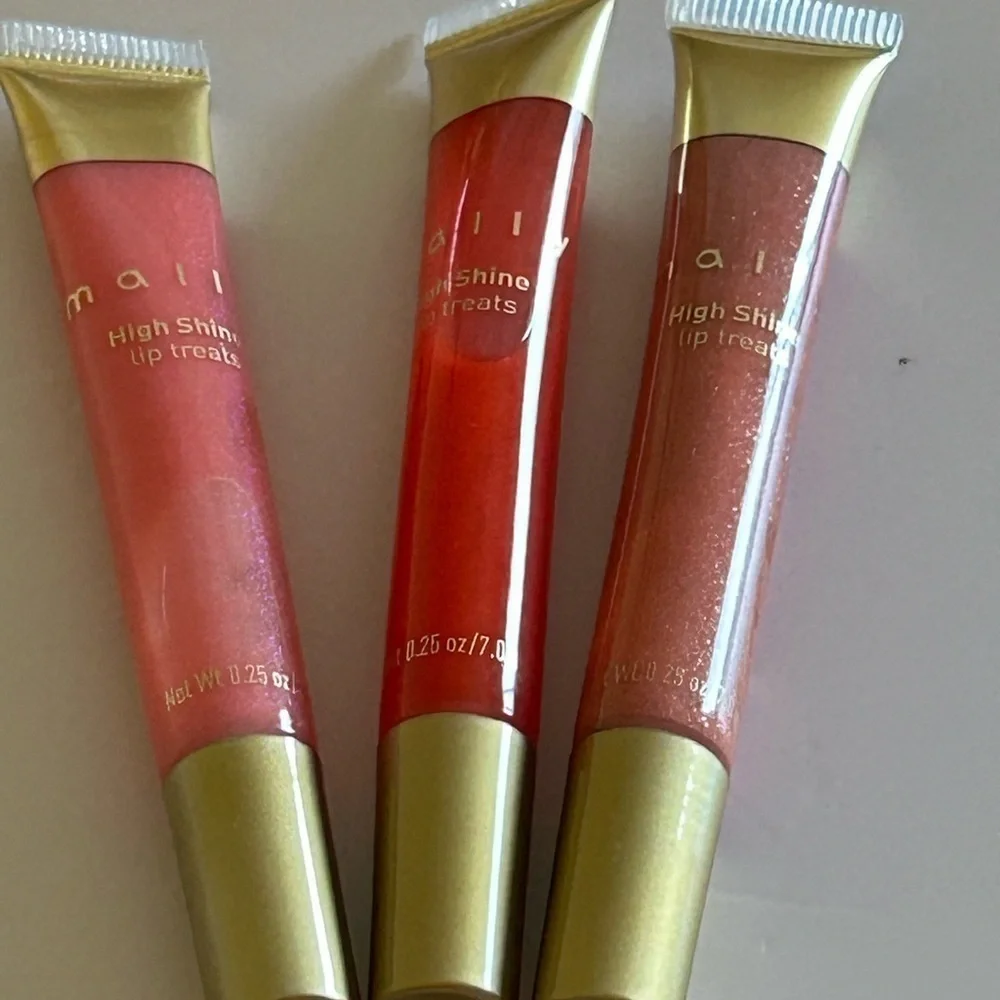 Mally Beauty High Shine Lip Treats (LOT OF 3 + Gift Bag) NEW / STOCKING STUFFERS
